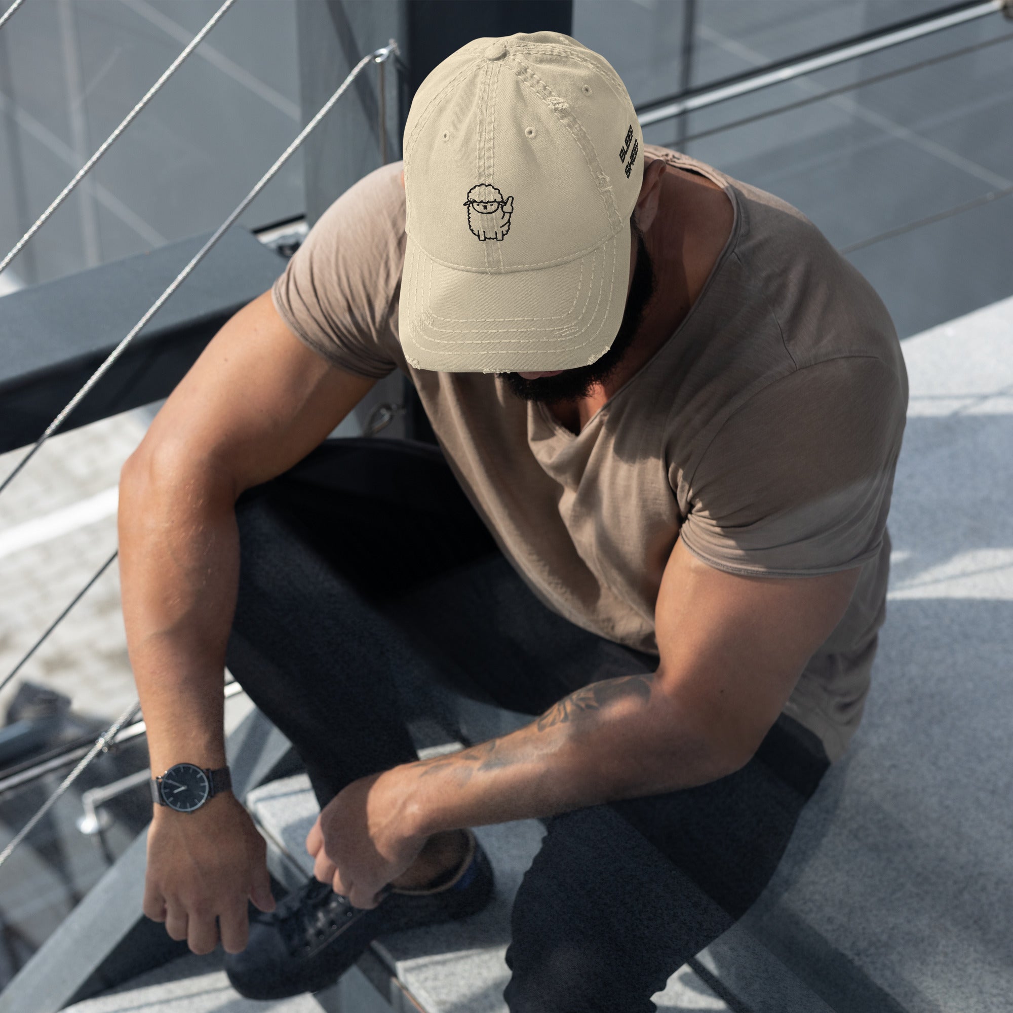 Bleep Sheep - Distressed Dad Hat