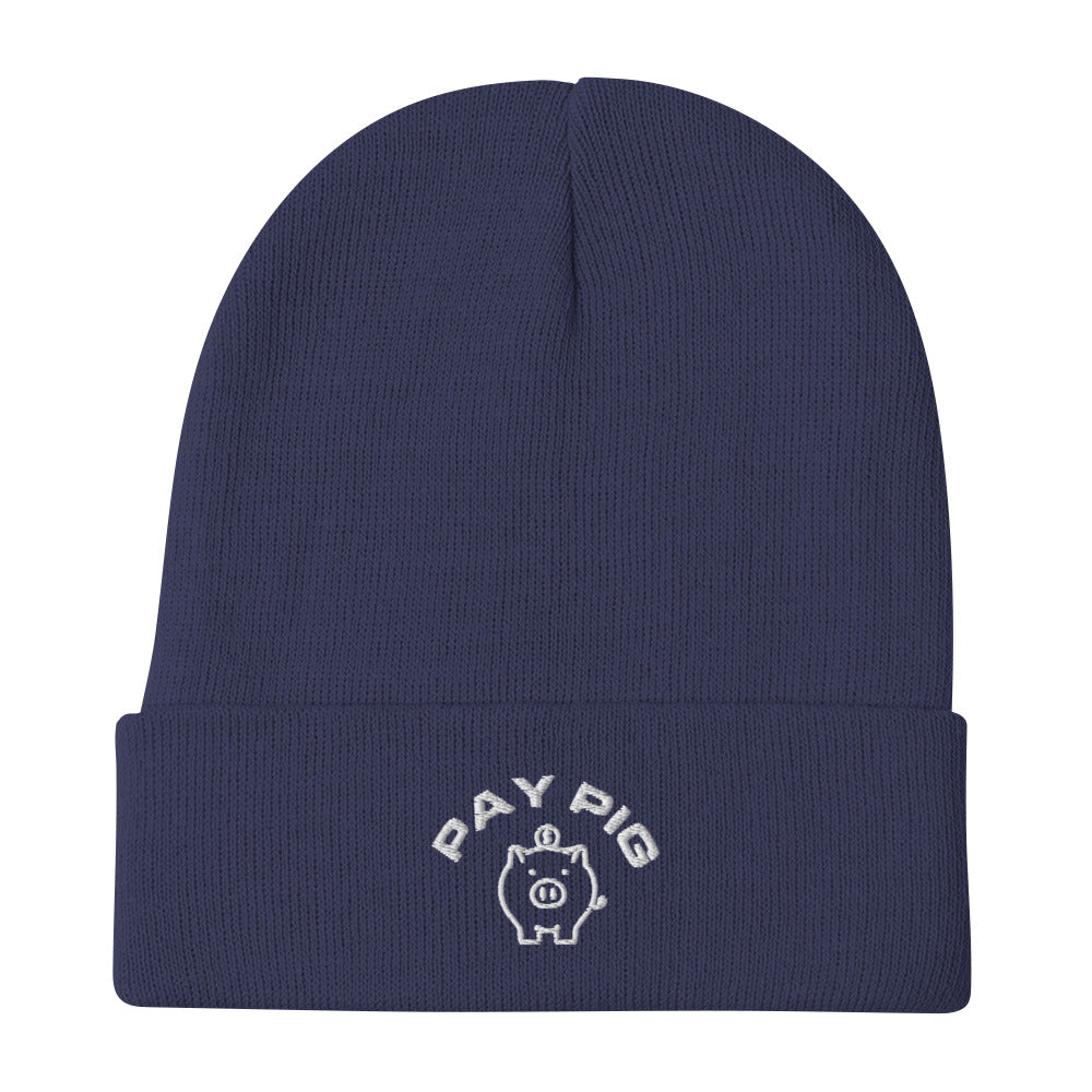 Pay Pig - Embroidered Beanie