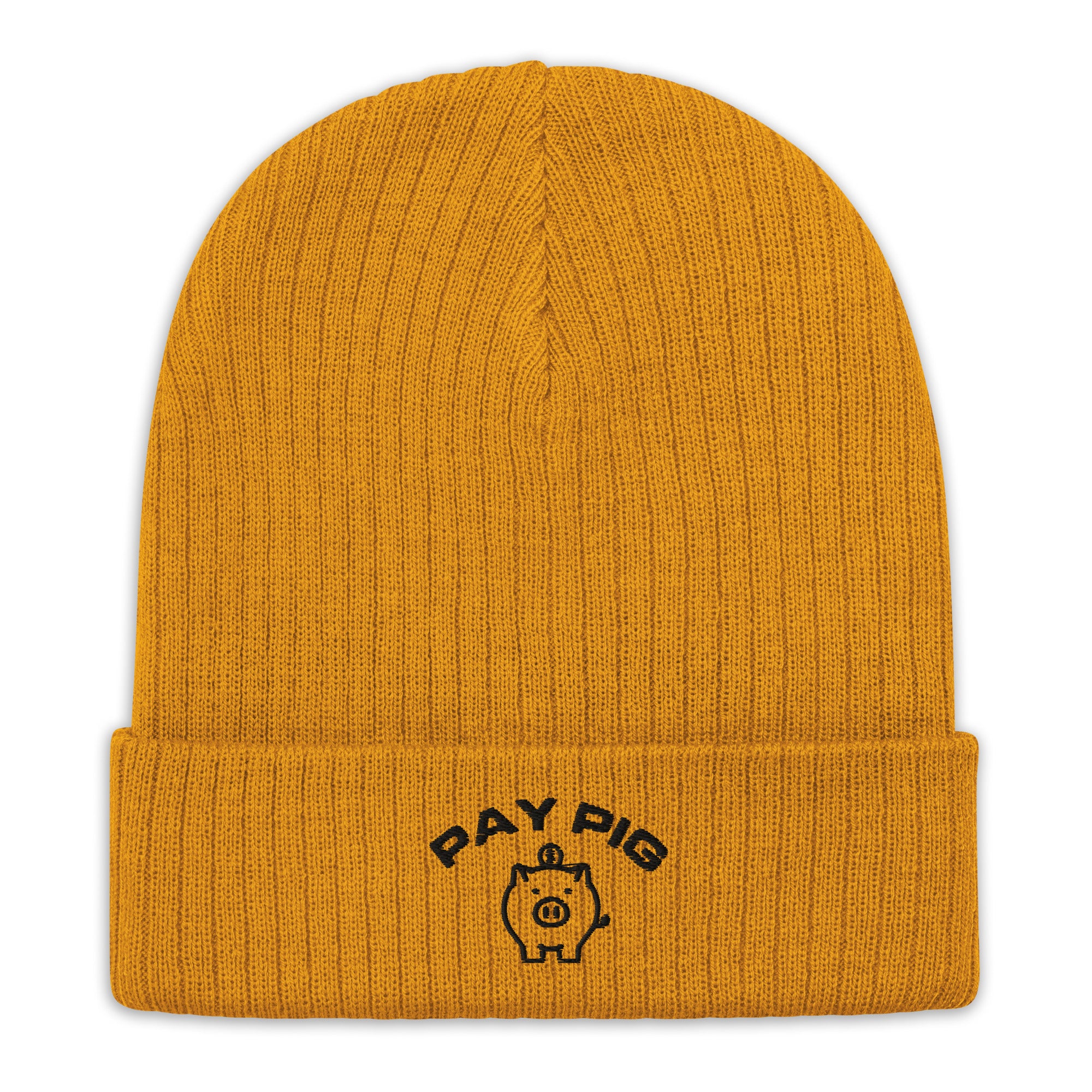 Pay Pig - Ribbed knit beanie