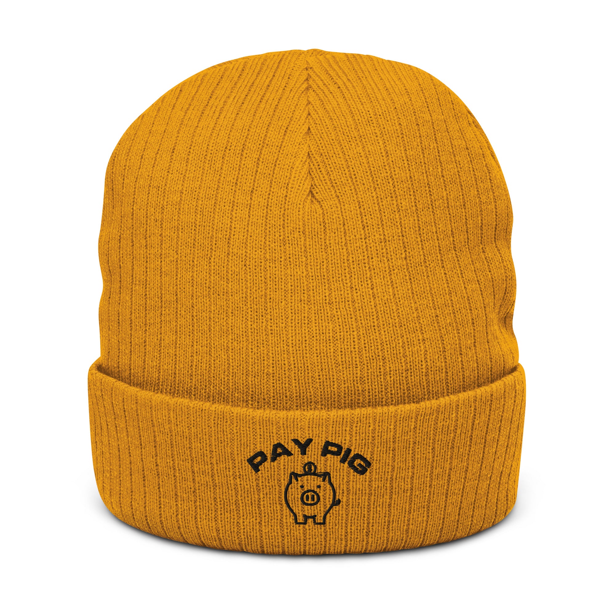 Pay Pig - Ribbed knit beanie