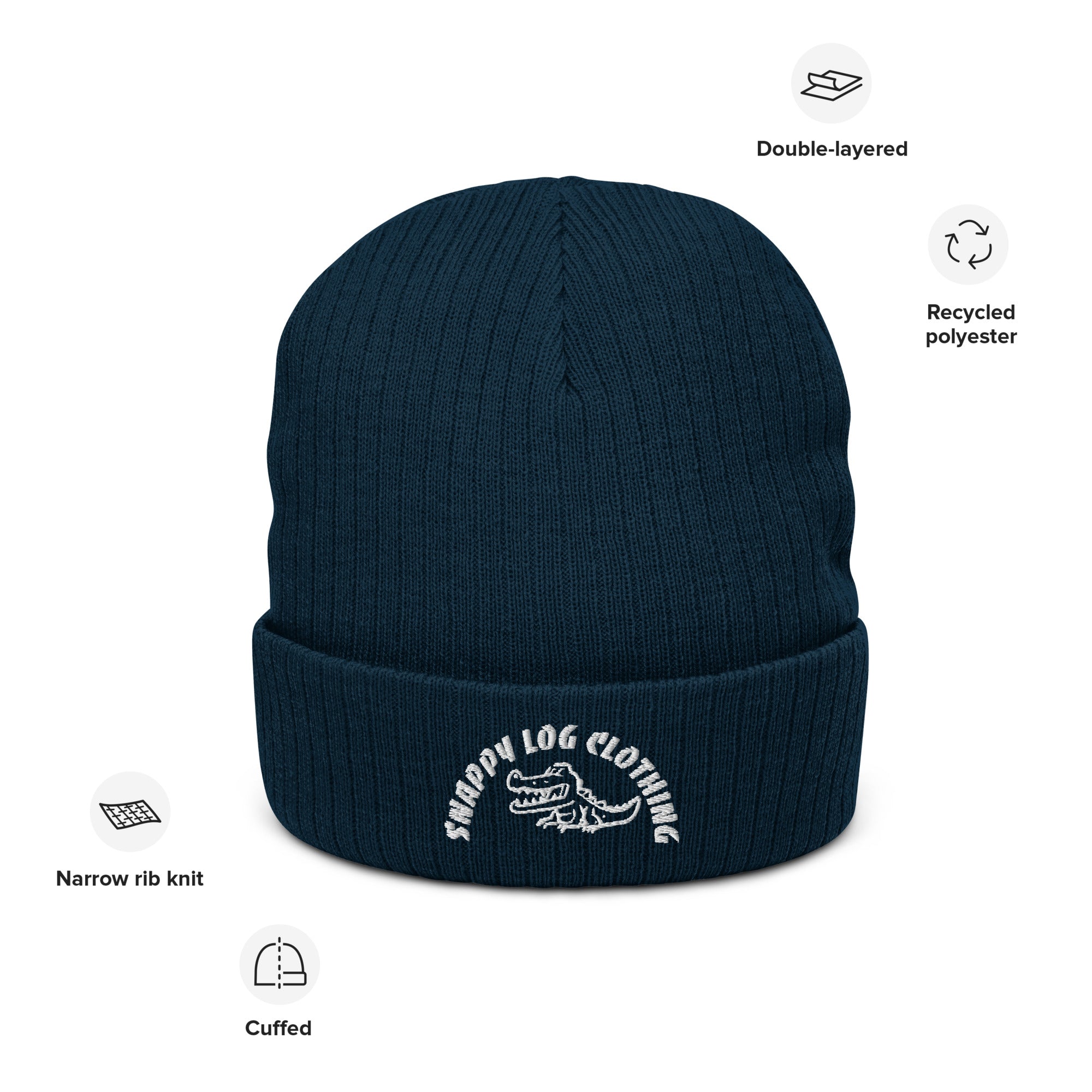 Snappy - Ribbed knit beanie