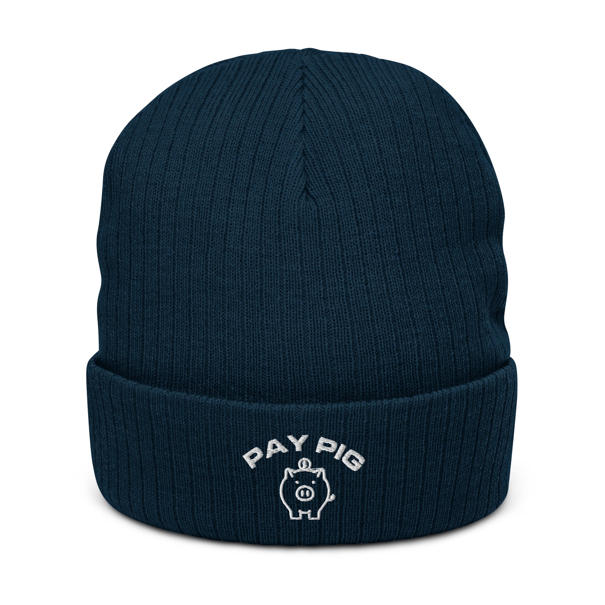 Pay Pig - Ribbed knit beanie