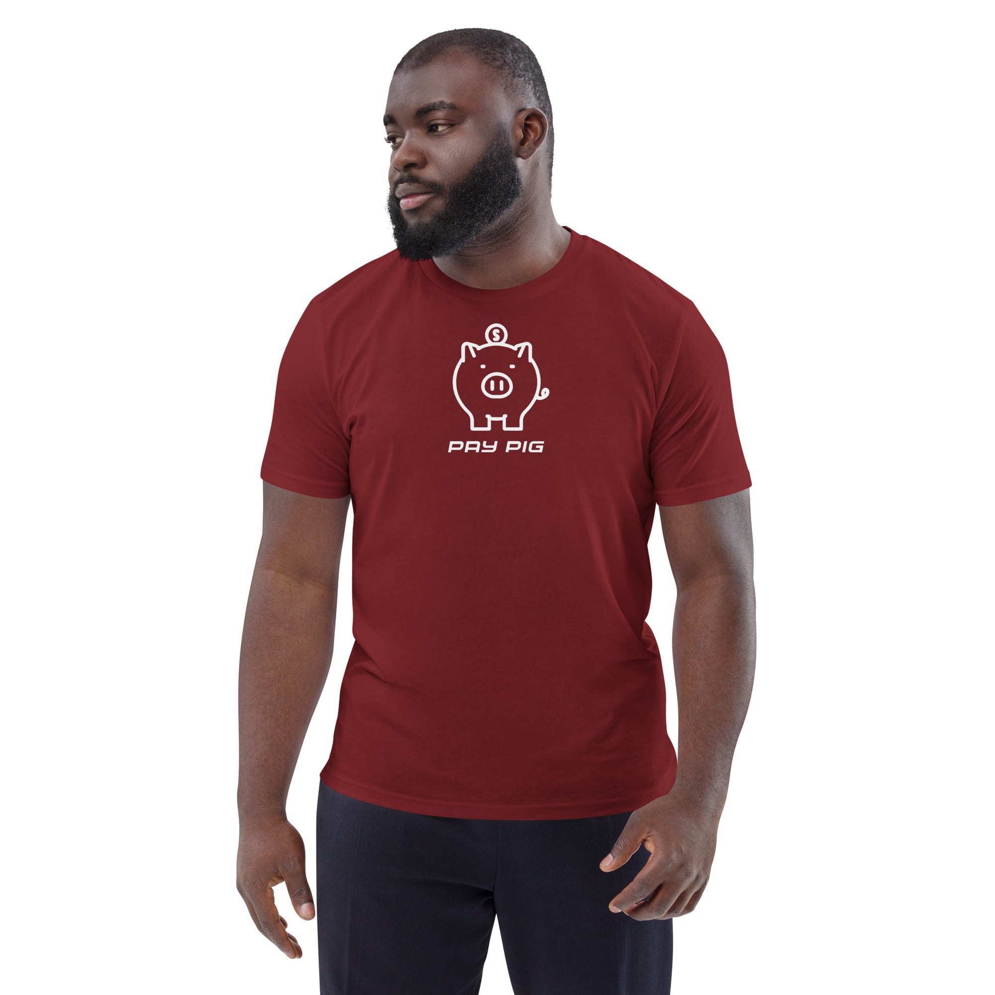 Pay Pig Unisex organic cotton t-shirt - White Logo