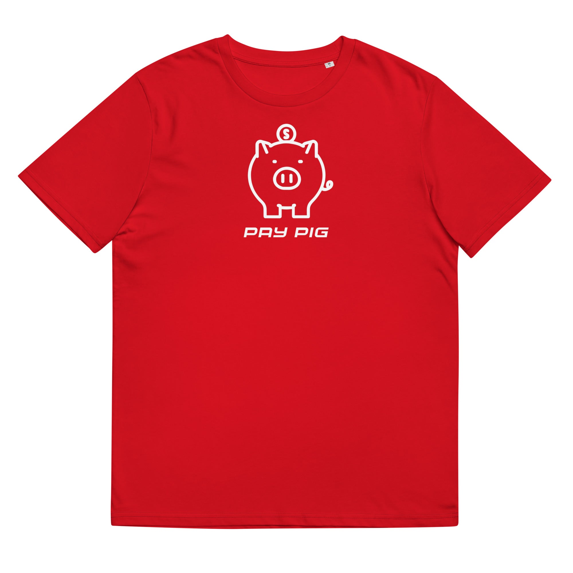 Pay Pig Unisex organic cotton t-shirt - White Logo