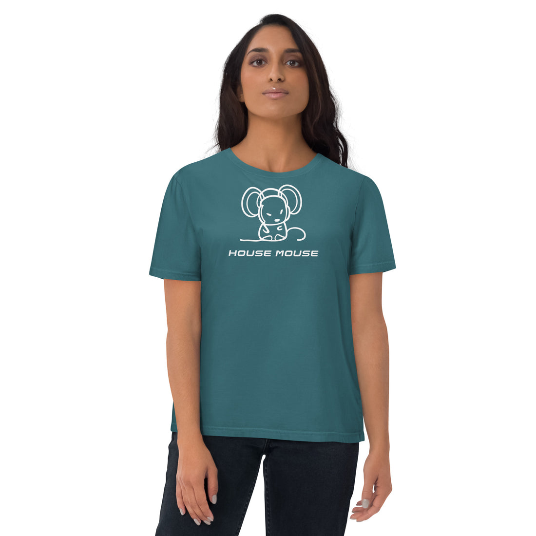 House Mouse - Unisex organic cotton t-shirt (White Mouse)