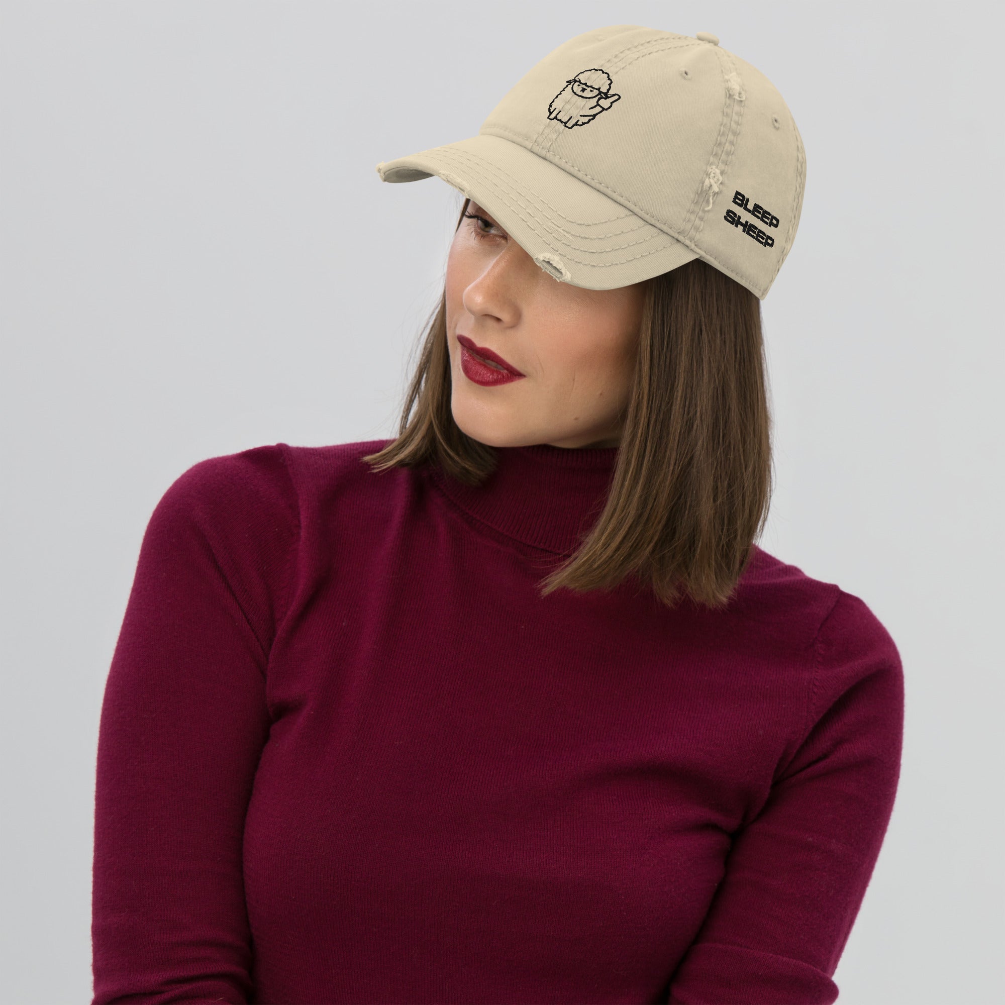 Bleep Sheep - Distressed Dad Hat