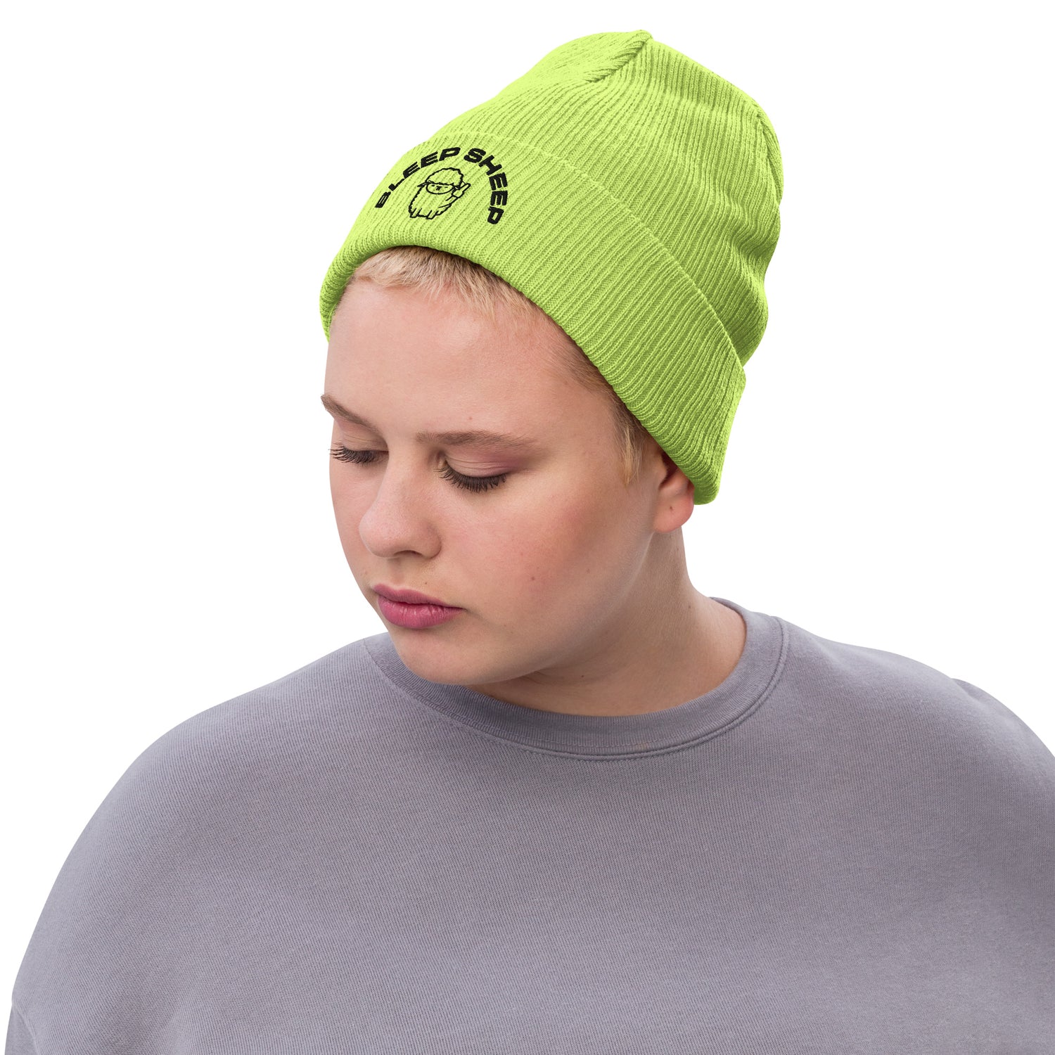 Bleep Sheep - Ribbed knit beanie