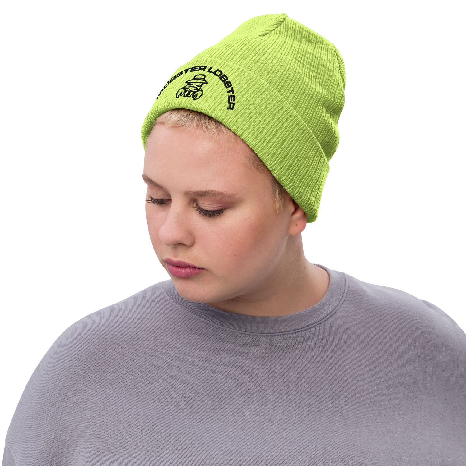 Mobster Lobster - Ribbed knit beanie