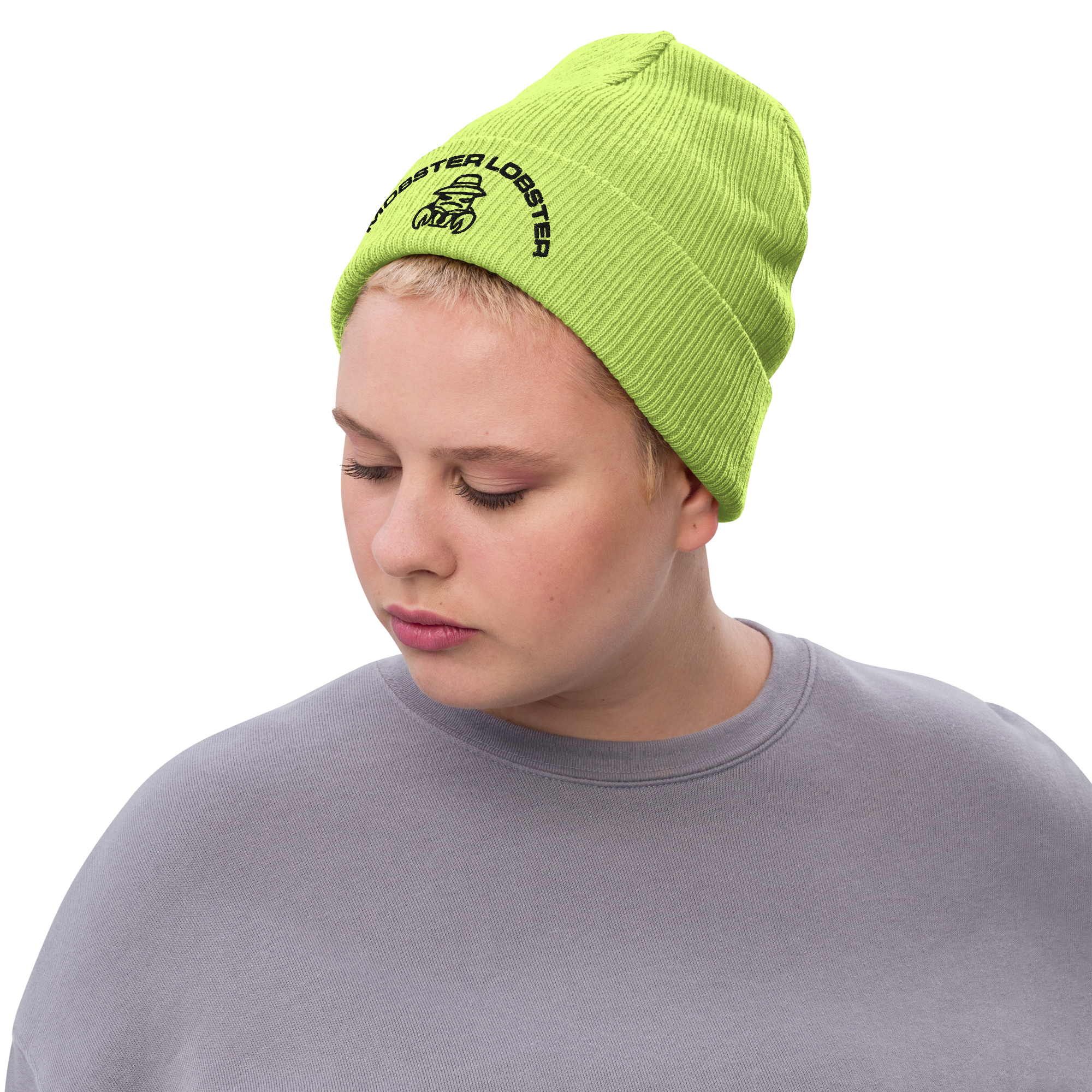 Mobster Lobster - Ribbed knit beanie