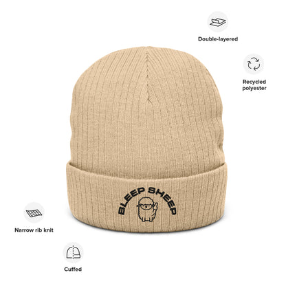 Bleep Sheep - Ribbed knit beanie
