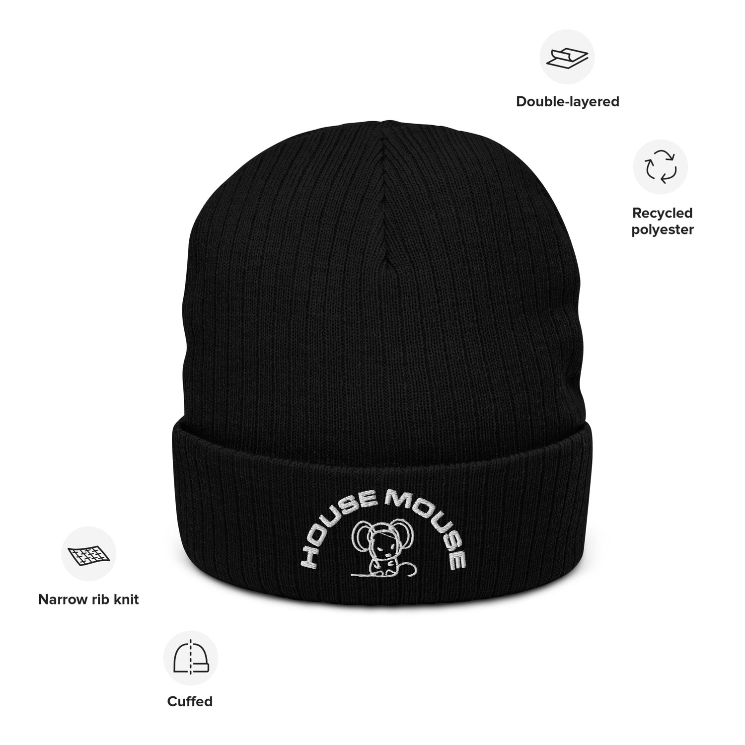 House Mouse - Ribbed knit beanie