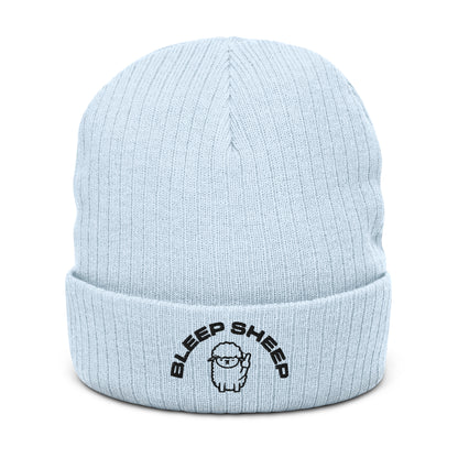 Bleep Sheep - Ribbed knit beanie
