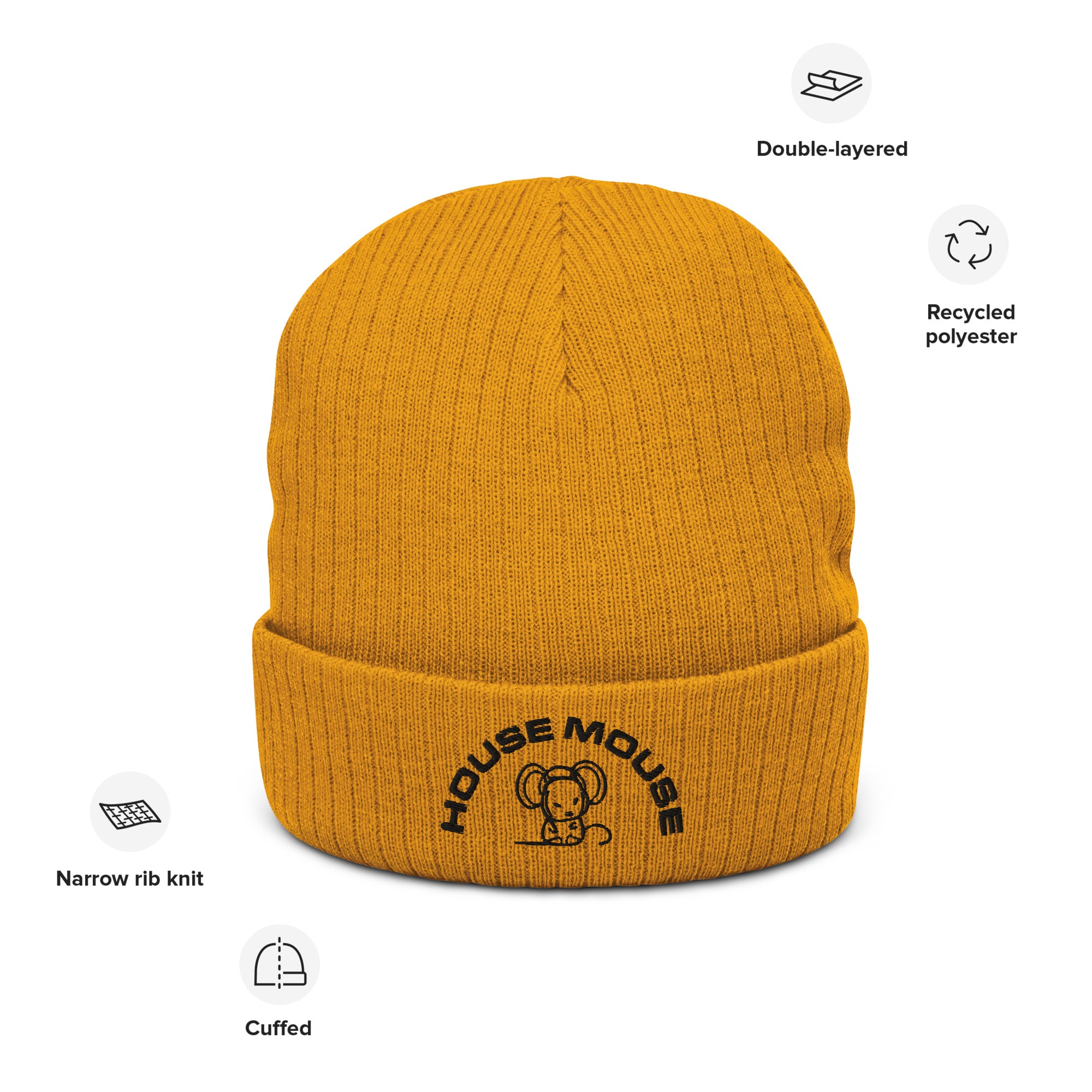 House Mouse - Ribbed knit beanie