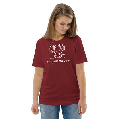 House Mouse - Unisex organic cotton t-shirt (White Mouse)