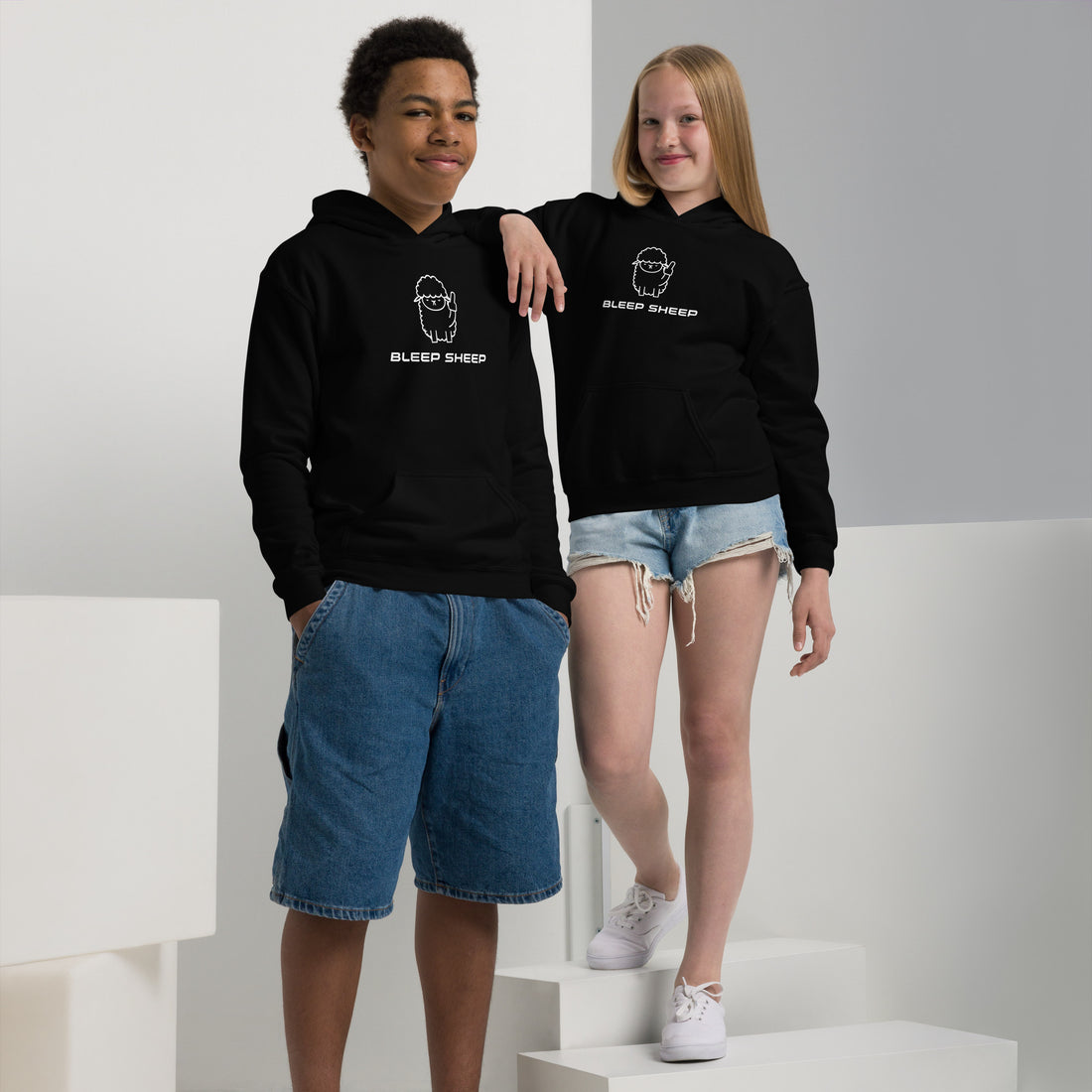 Bleep Sheep - Youth heavy blend hoodie